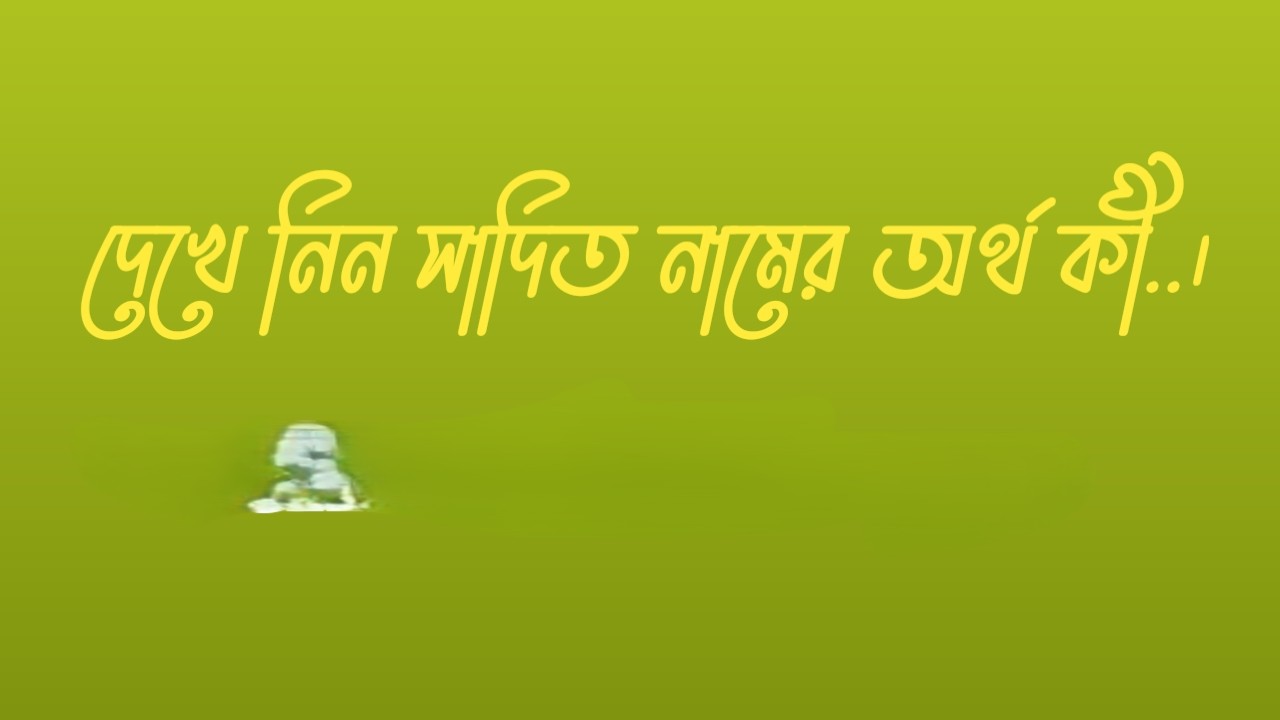 সাদিত নামের অর্থ কি | সাদিত নামের বাংলা অর্থ কি | Sadit Name Meaning In Bengali